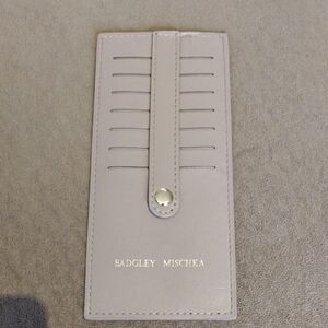Badgley Mischka Beige Card Organizer
